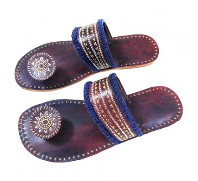 PURPLE LEATHER KHADAWA FOOTWEAR